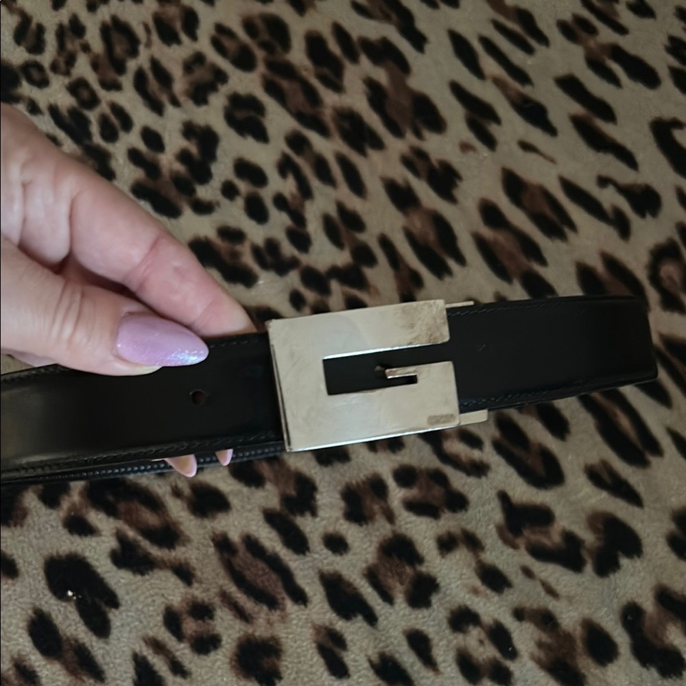 Gucci Black and Silver BELT UNISEX